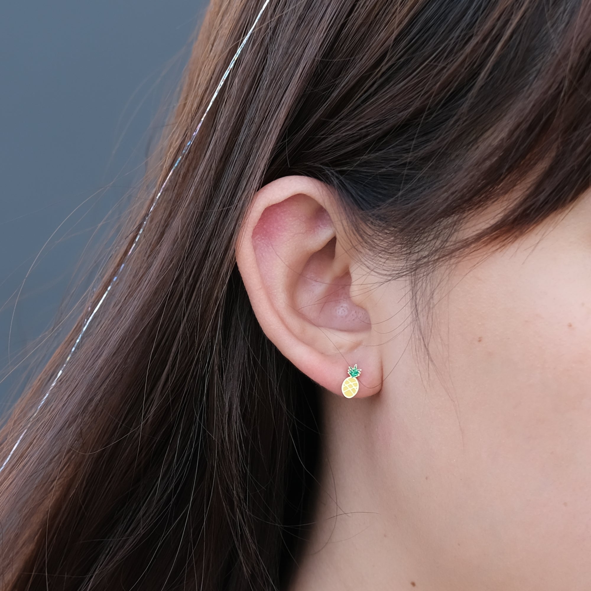 Mok Mok Collection Pineapple Gold Earrings