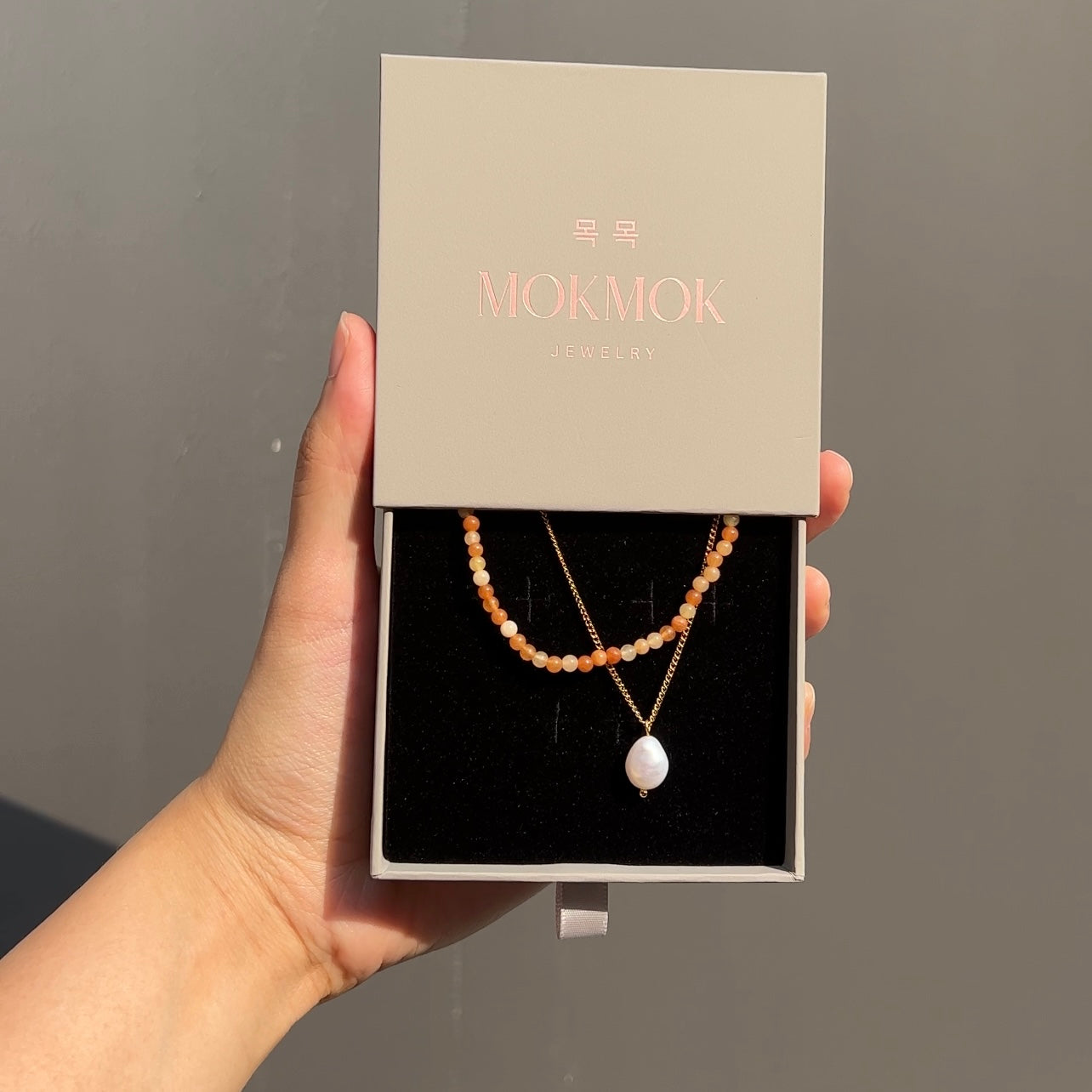 Crystal Pearl Necklace 2 in 1 Set