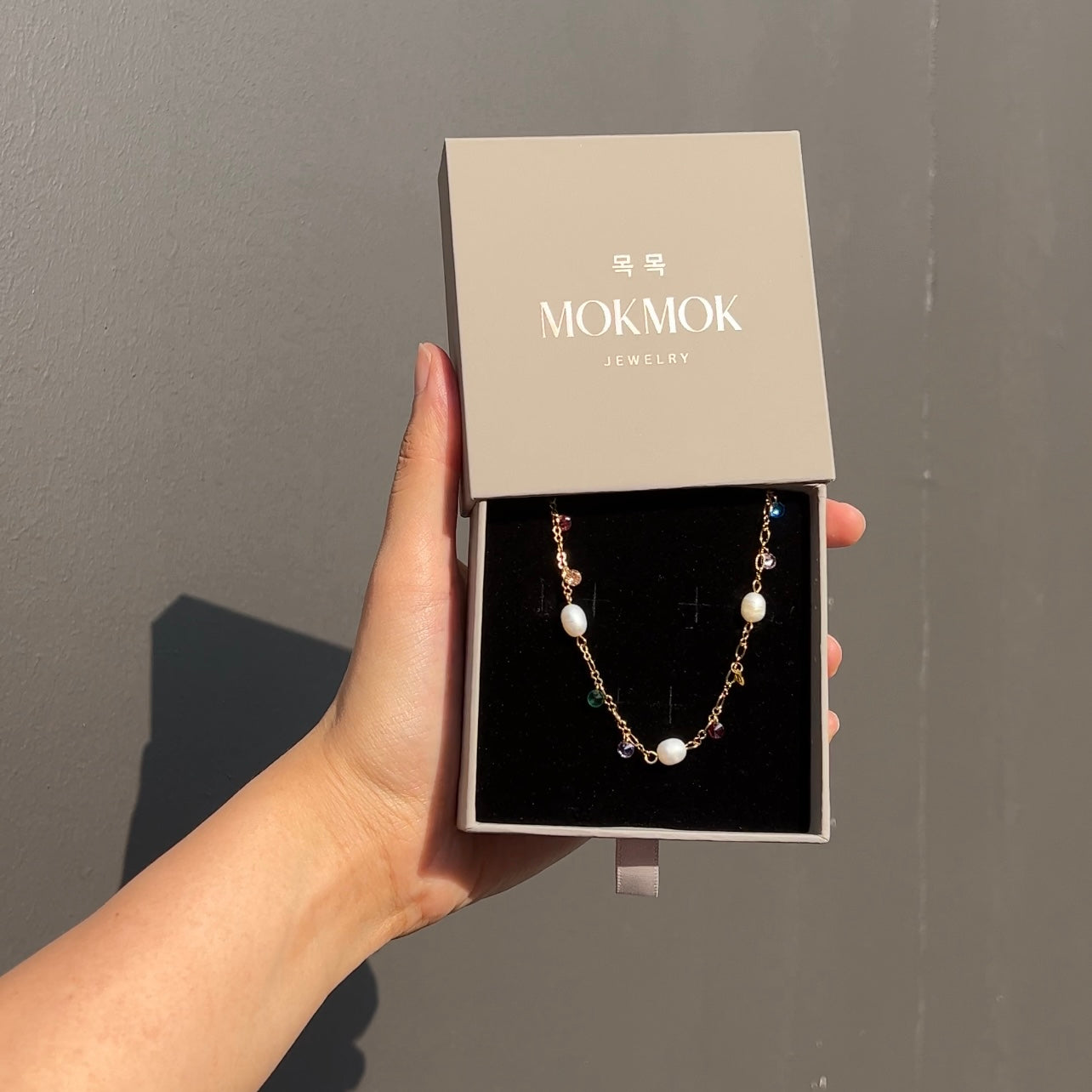 Pearl Rainbow Diamond Necklace