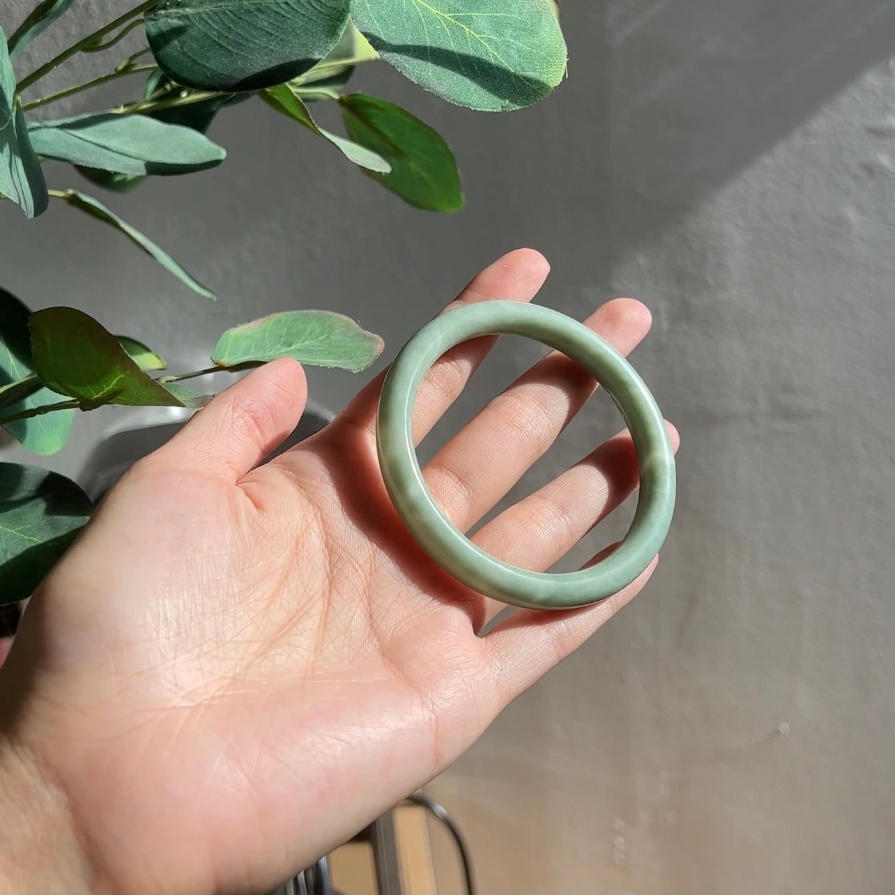 Green Jade Prosperity Bangle + Free jade ring