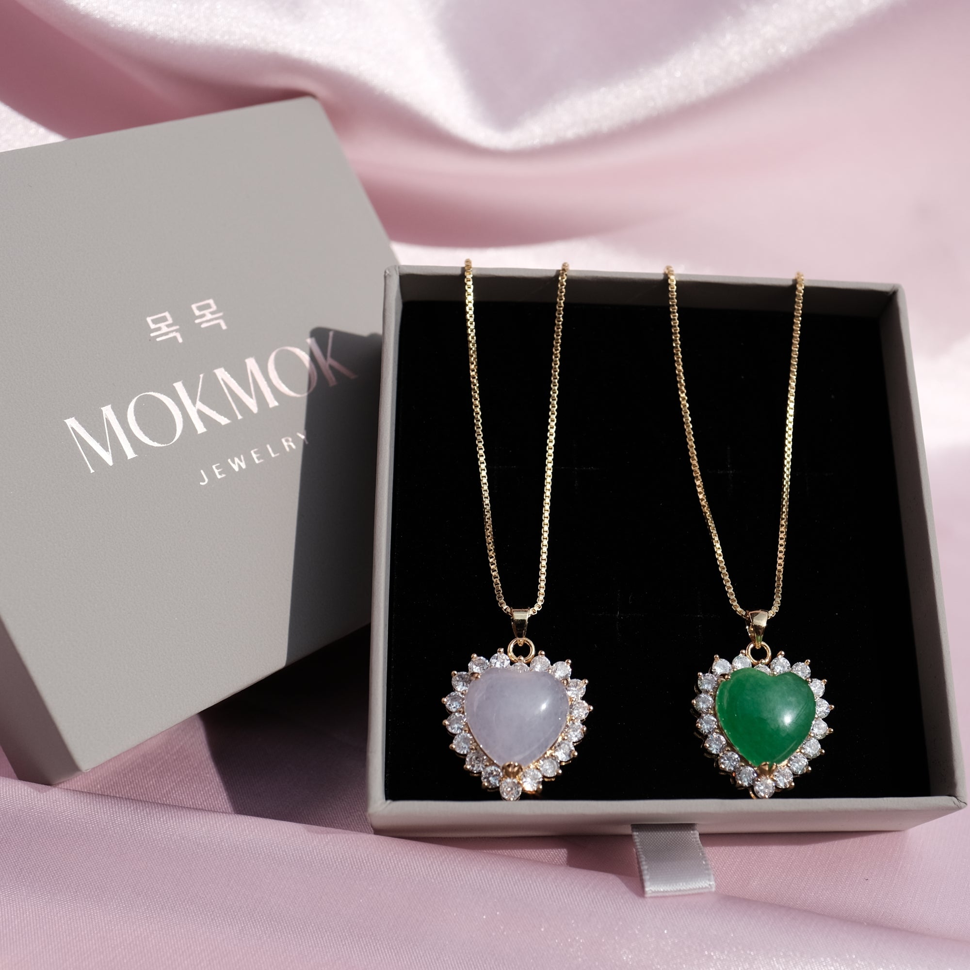 Purple Jade Heart Necklace