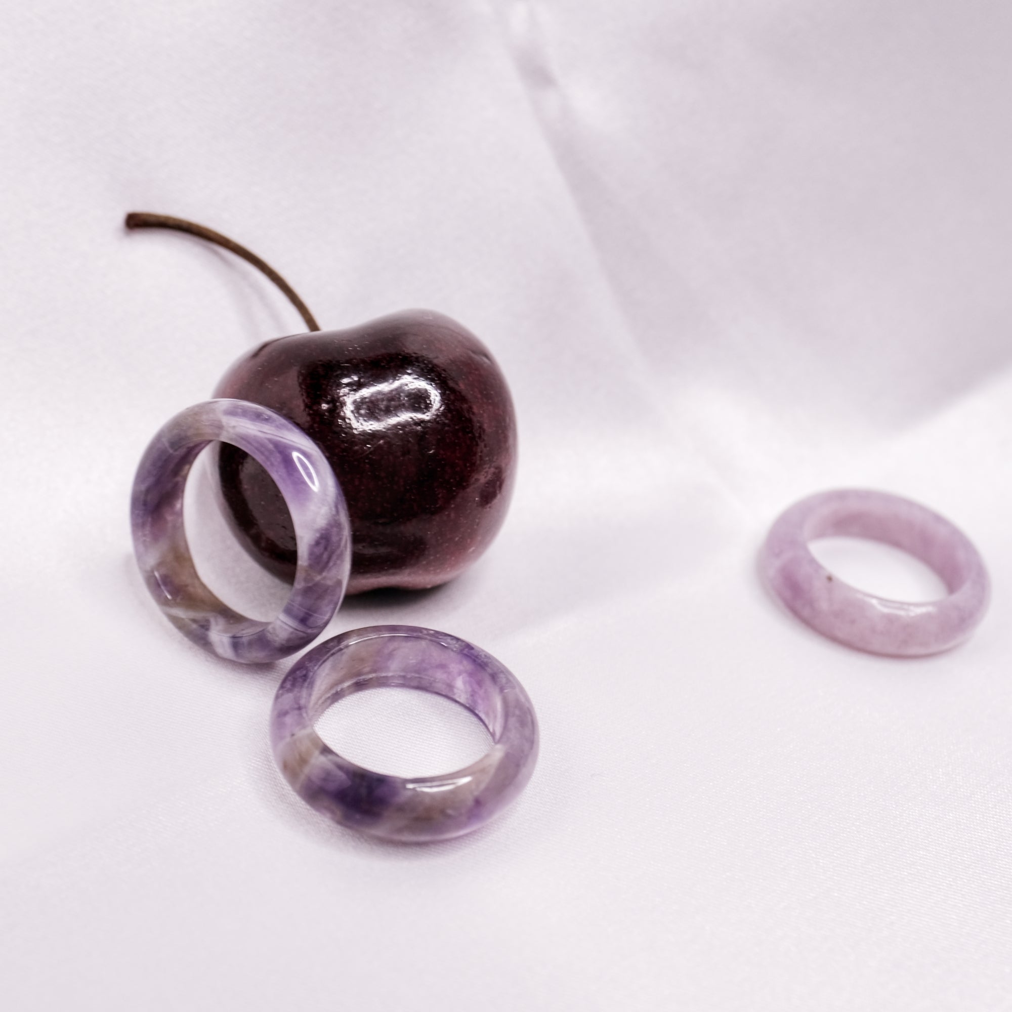 Lavender Jade Rings (set of 2) - INSTOCK LIMITED PIECES
