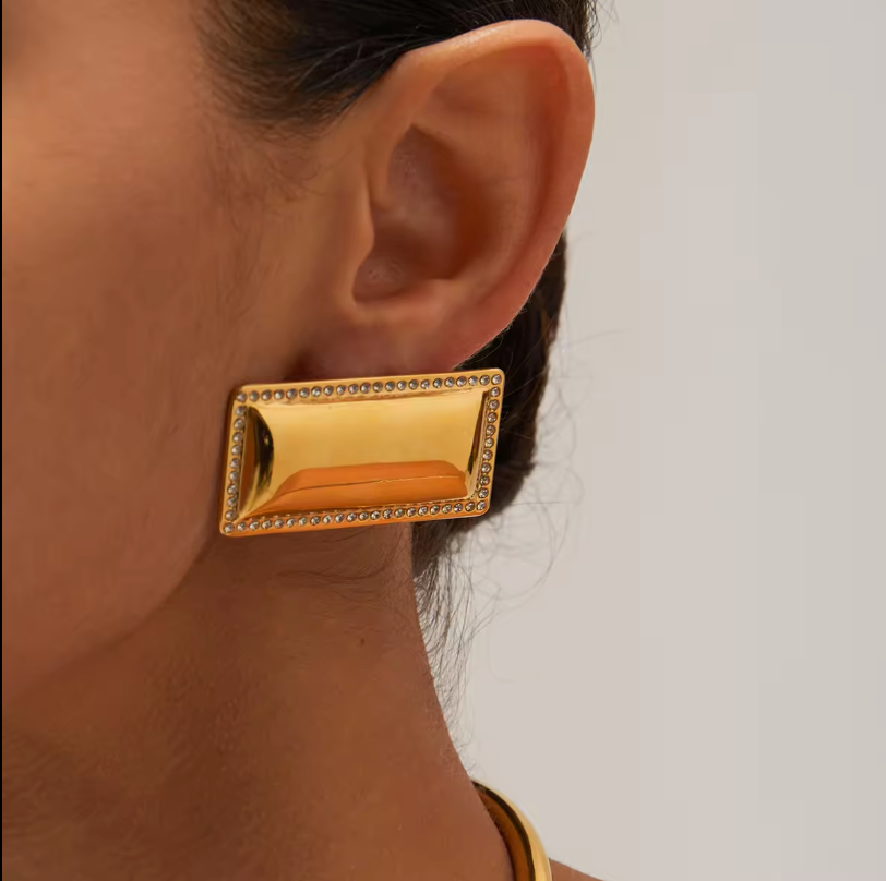 Chunky Rectangle Earrings