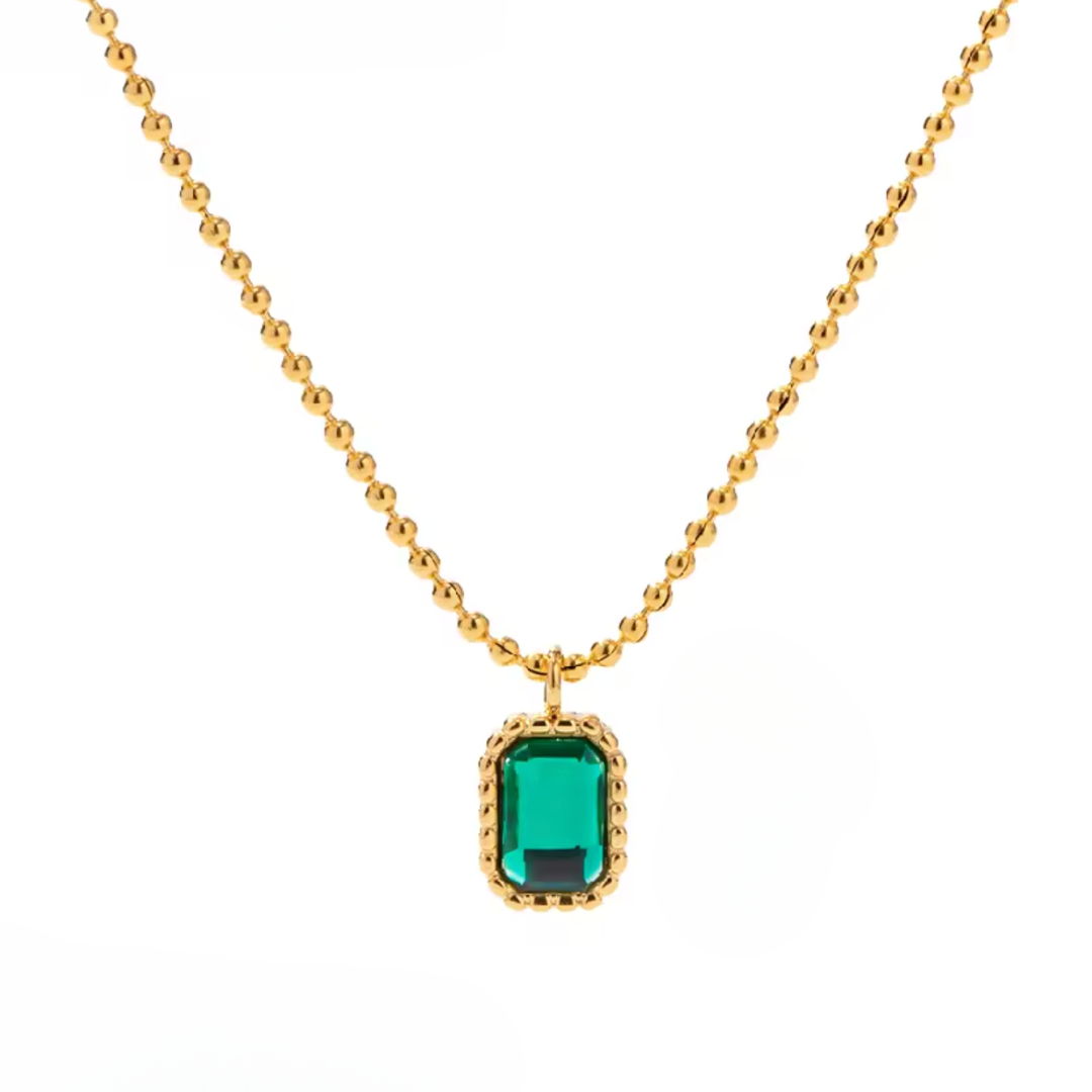 Emerald Chain Necklace