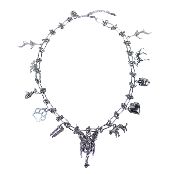 Vintage Mid Century Girl Charm Necklace (1 of 1)