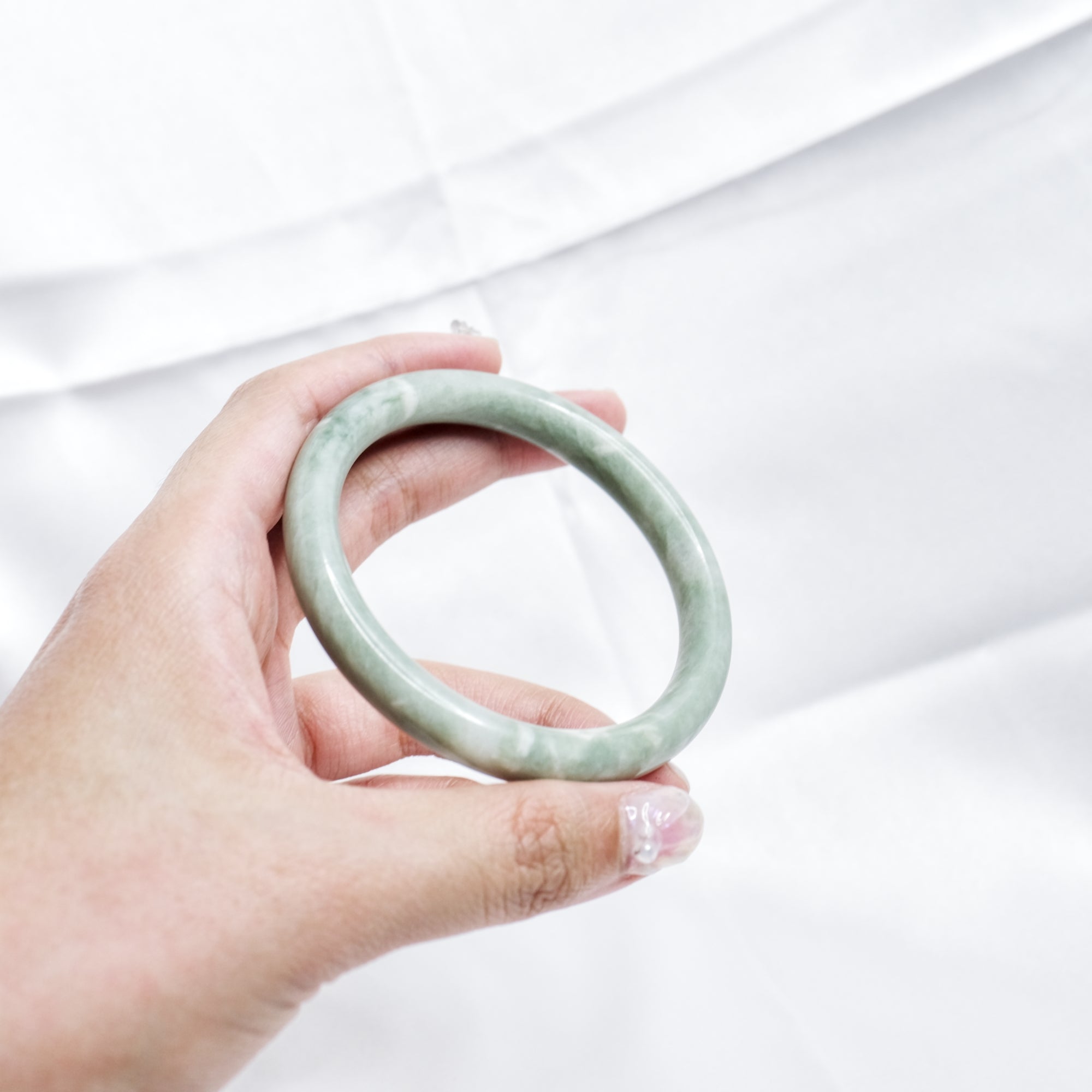 Green Jade Prosperity Bangle + Free jade ring
