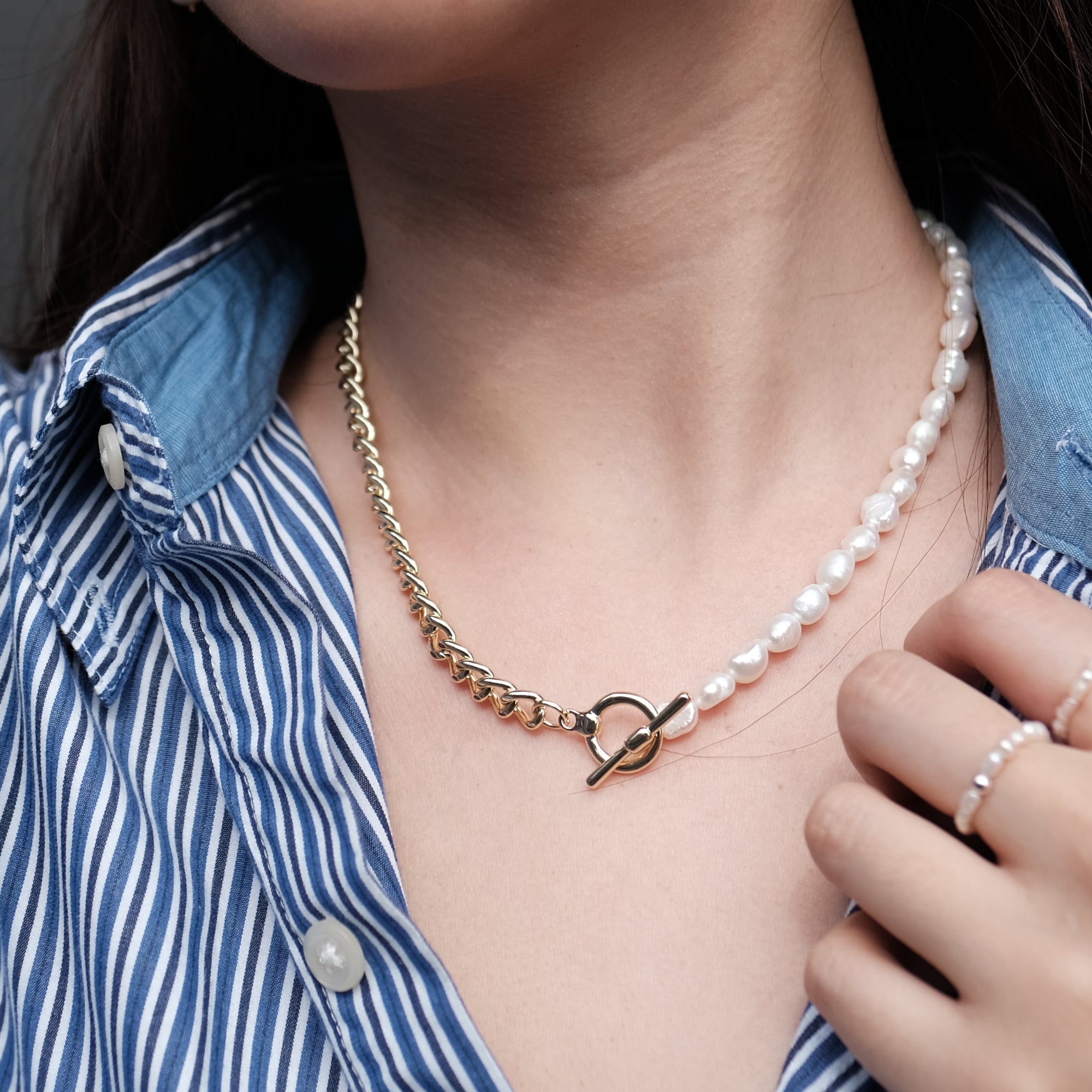 50/50 River Pearl San Marco Chain Choker