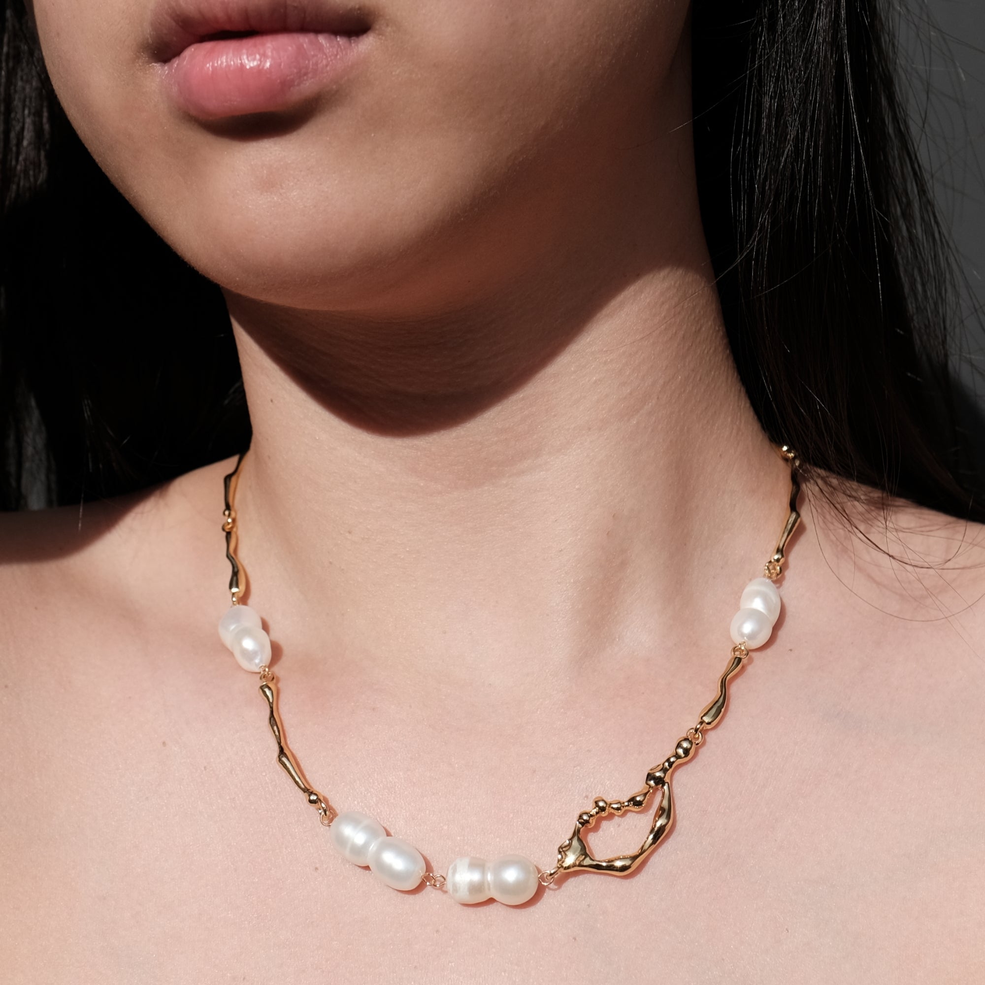 Vintage Pearl Hardware Necklace