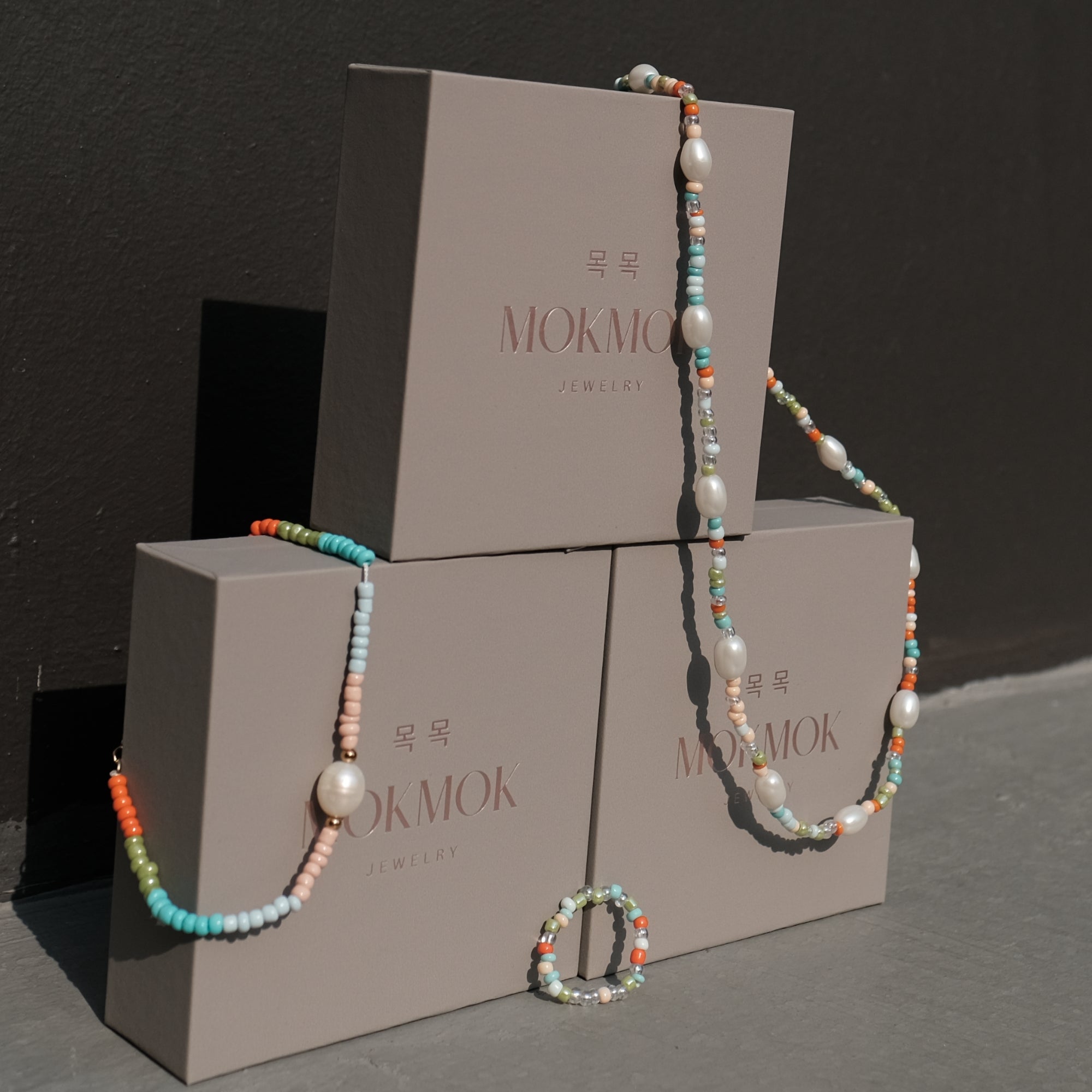 Bohemian Beaded Beachy Pearl Necklace