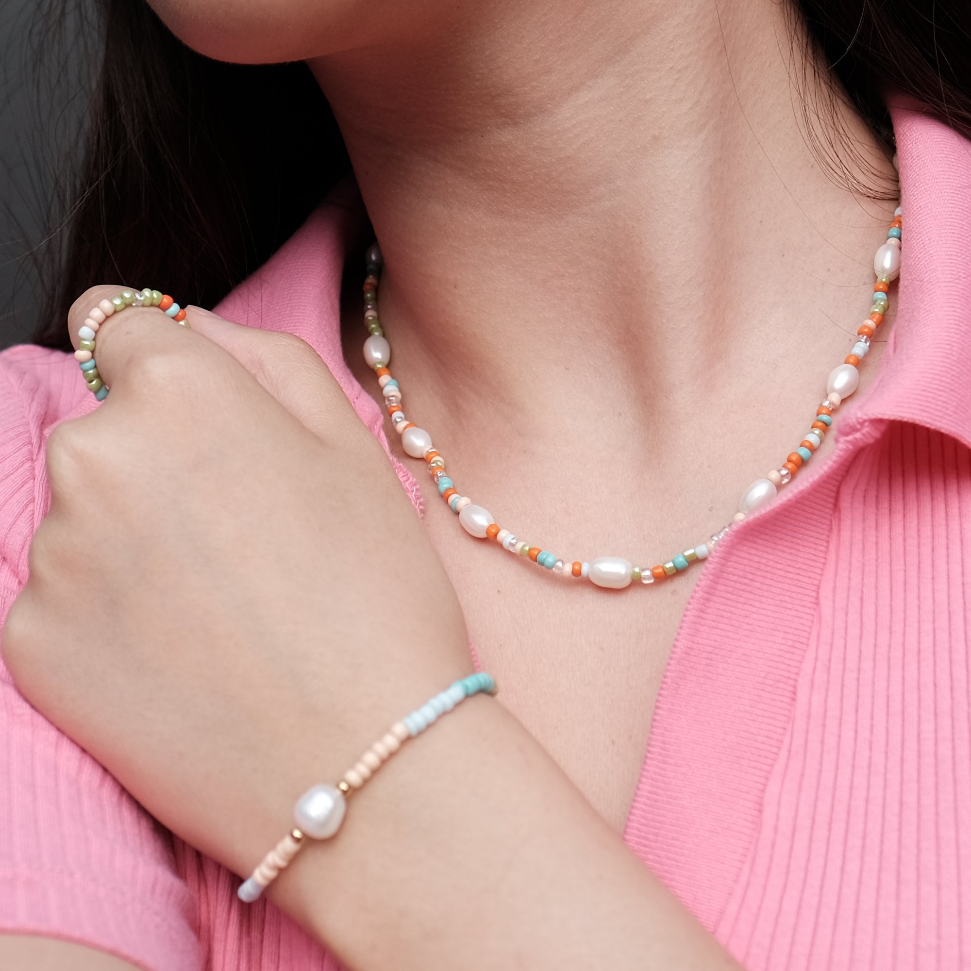 Bohemian Beachy Summer Pearl Trio Set