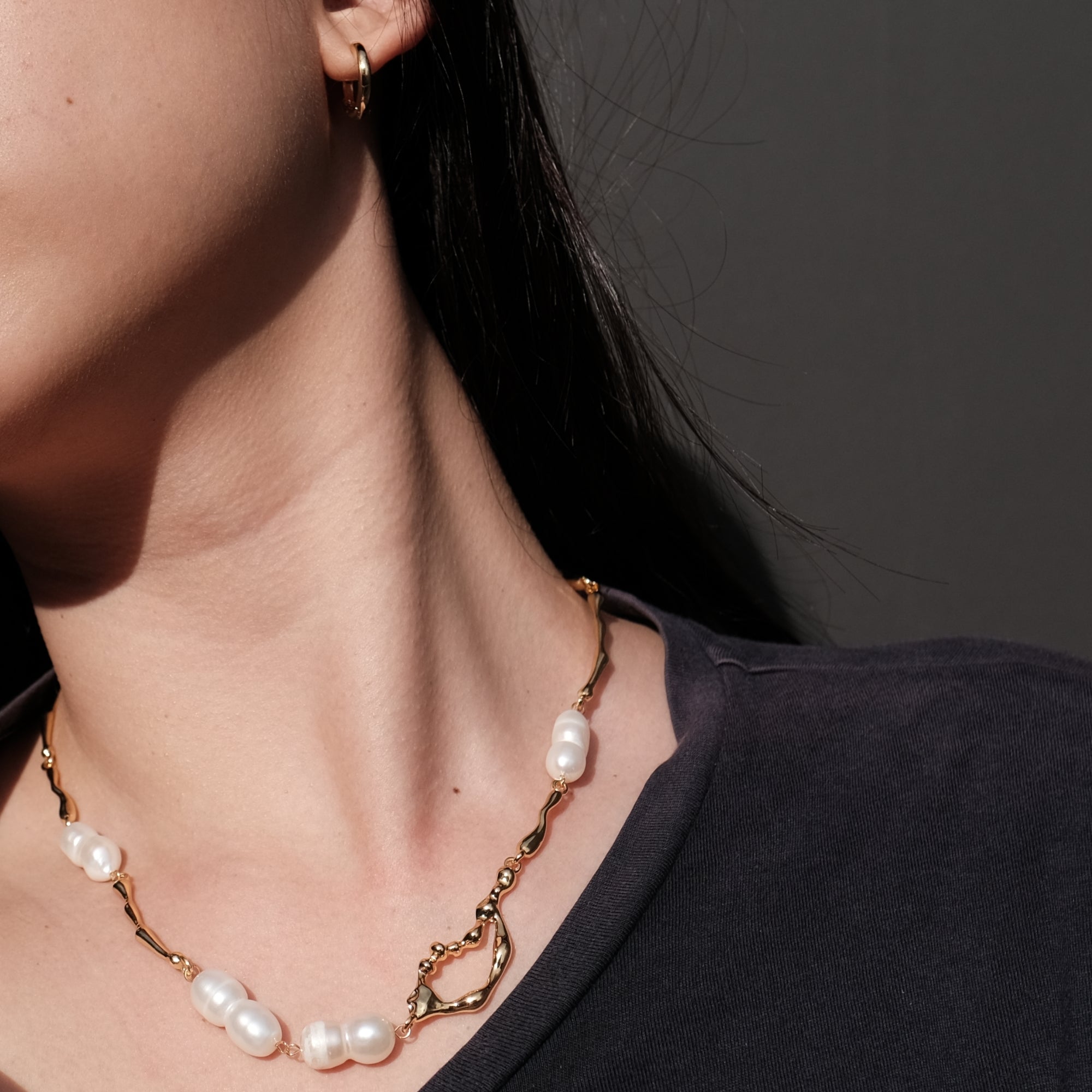 Vintage Pearl Hardware Necklace