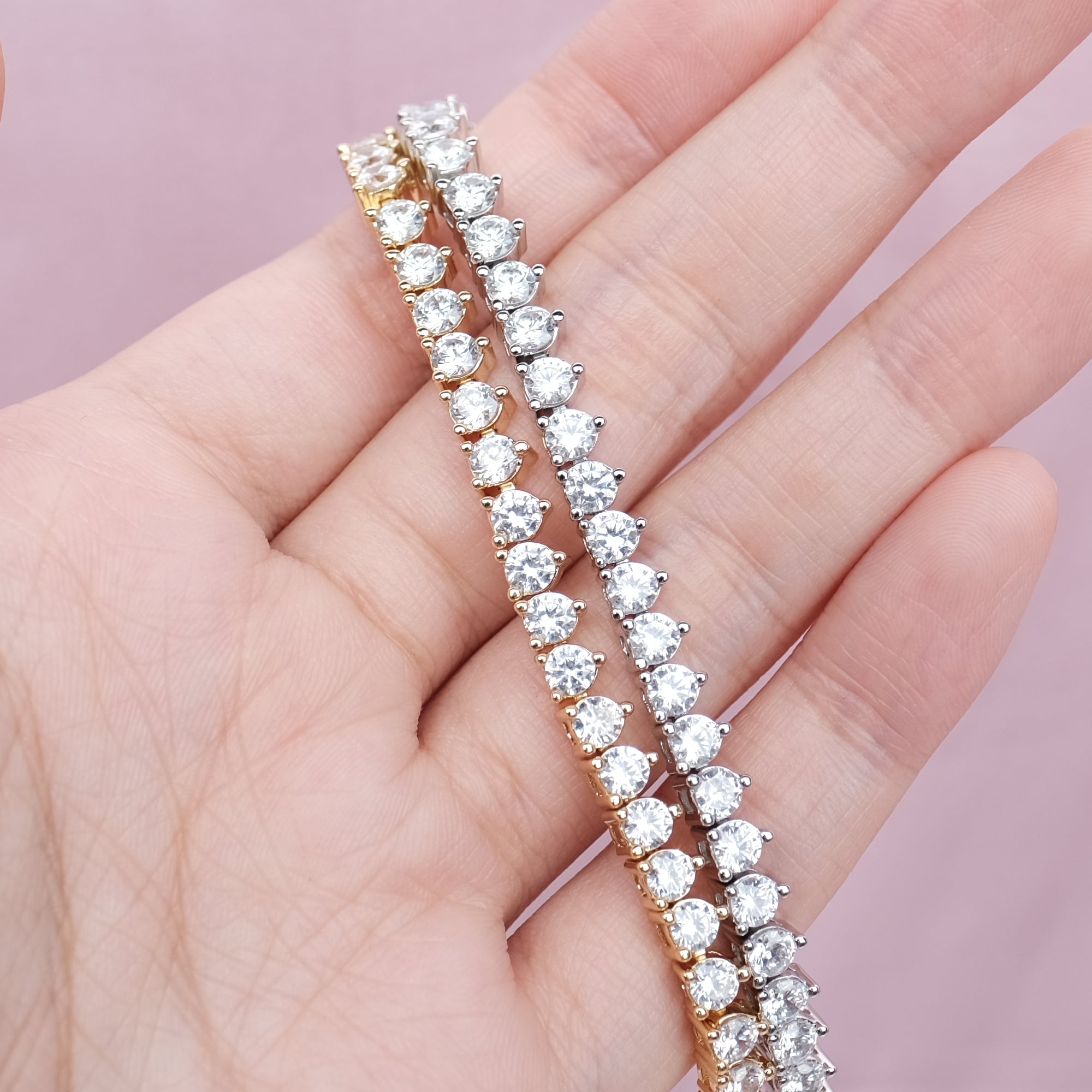 Signature Tennis Bracelet 18cm - in Gold & Silver available