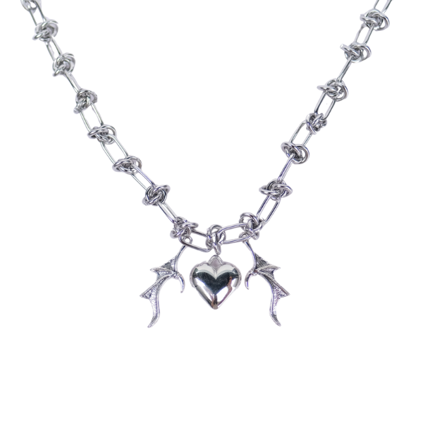 Heart wings Vintage Charm Necklace