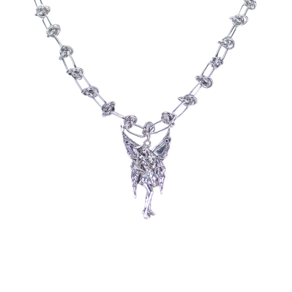 Vintage Fairy Charm Knotted Chain Necklace