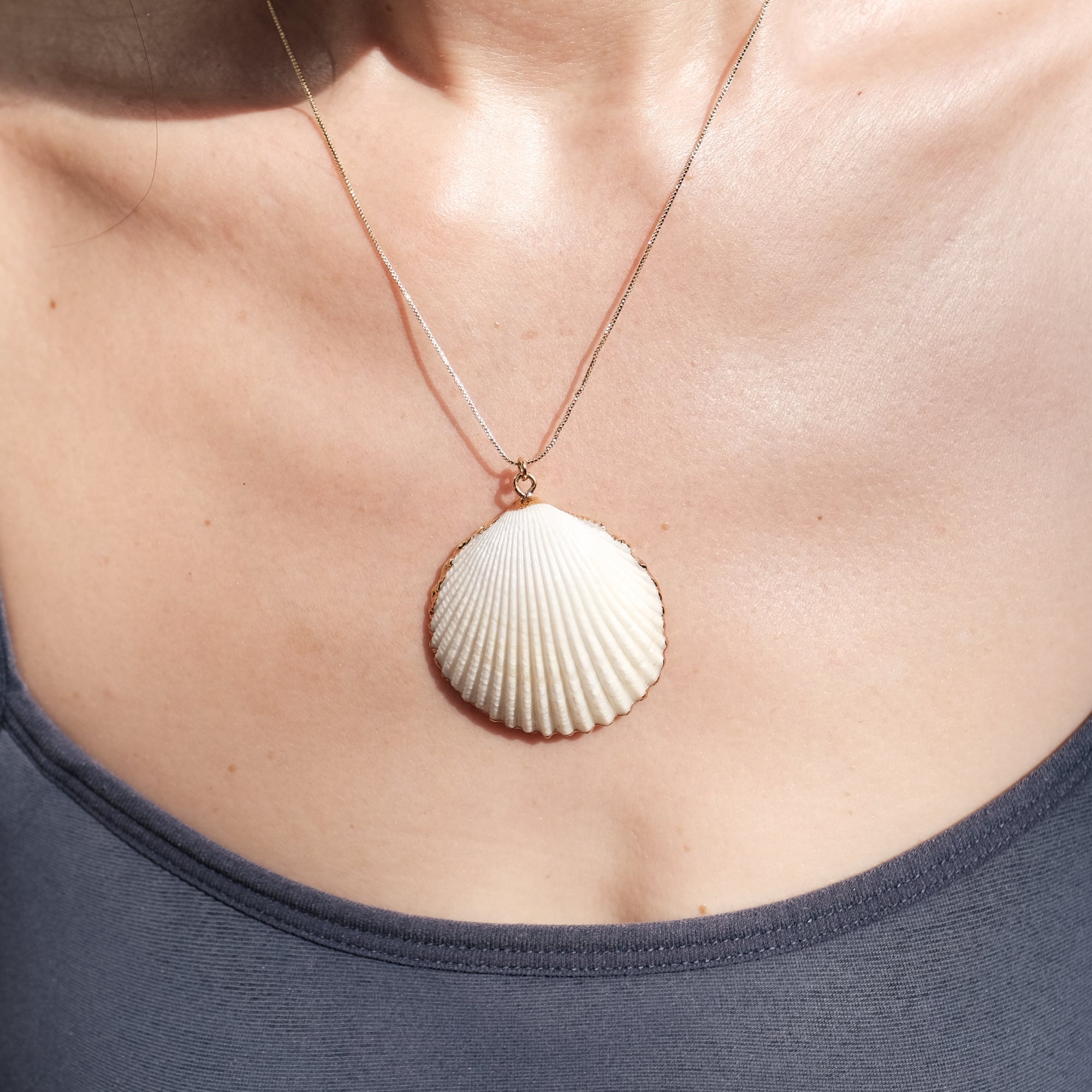 Real Scallop Shell Necklace