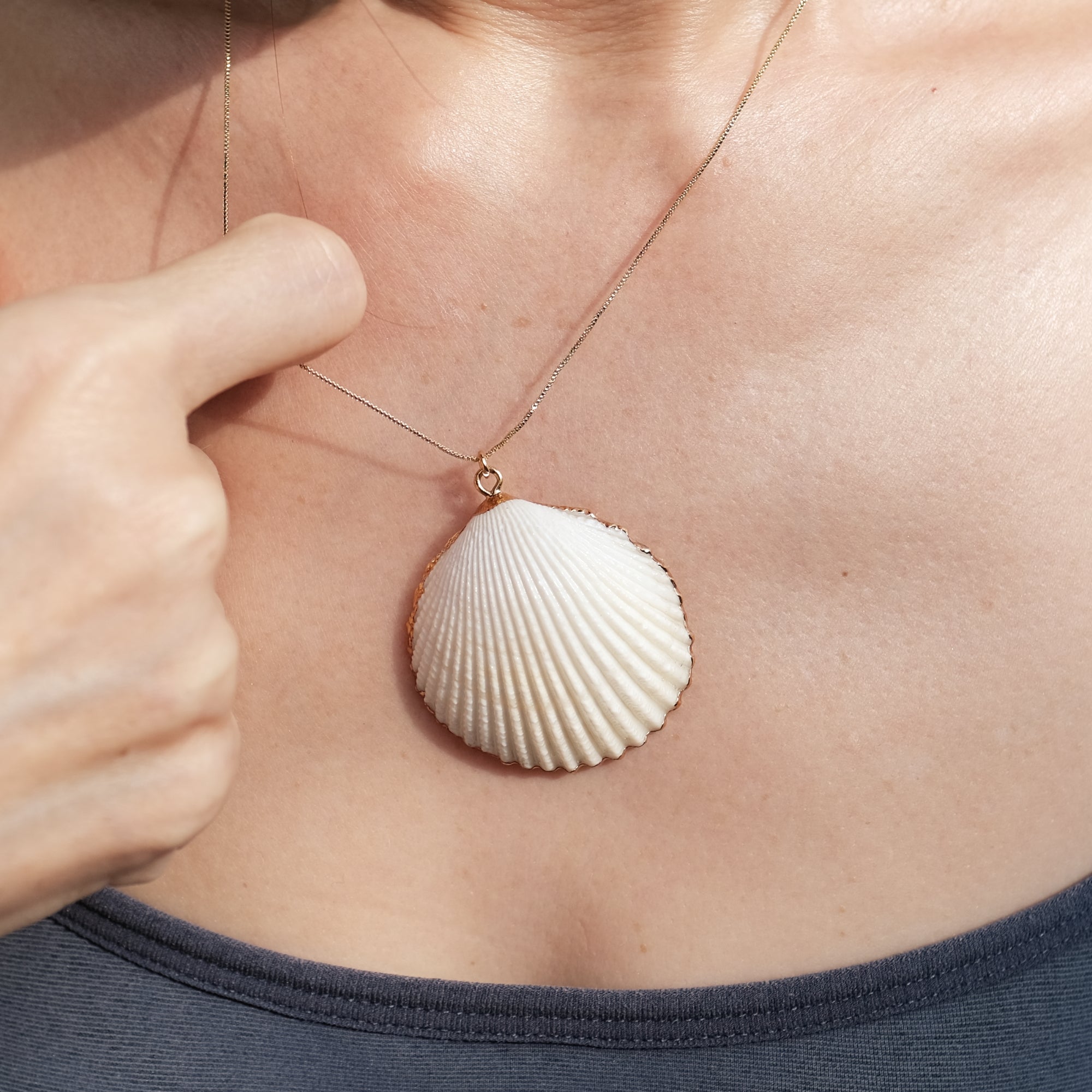 Real Scallop Shell Necklace